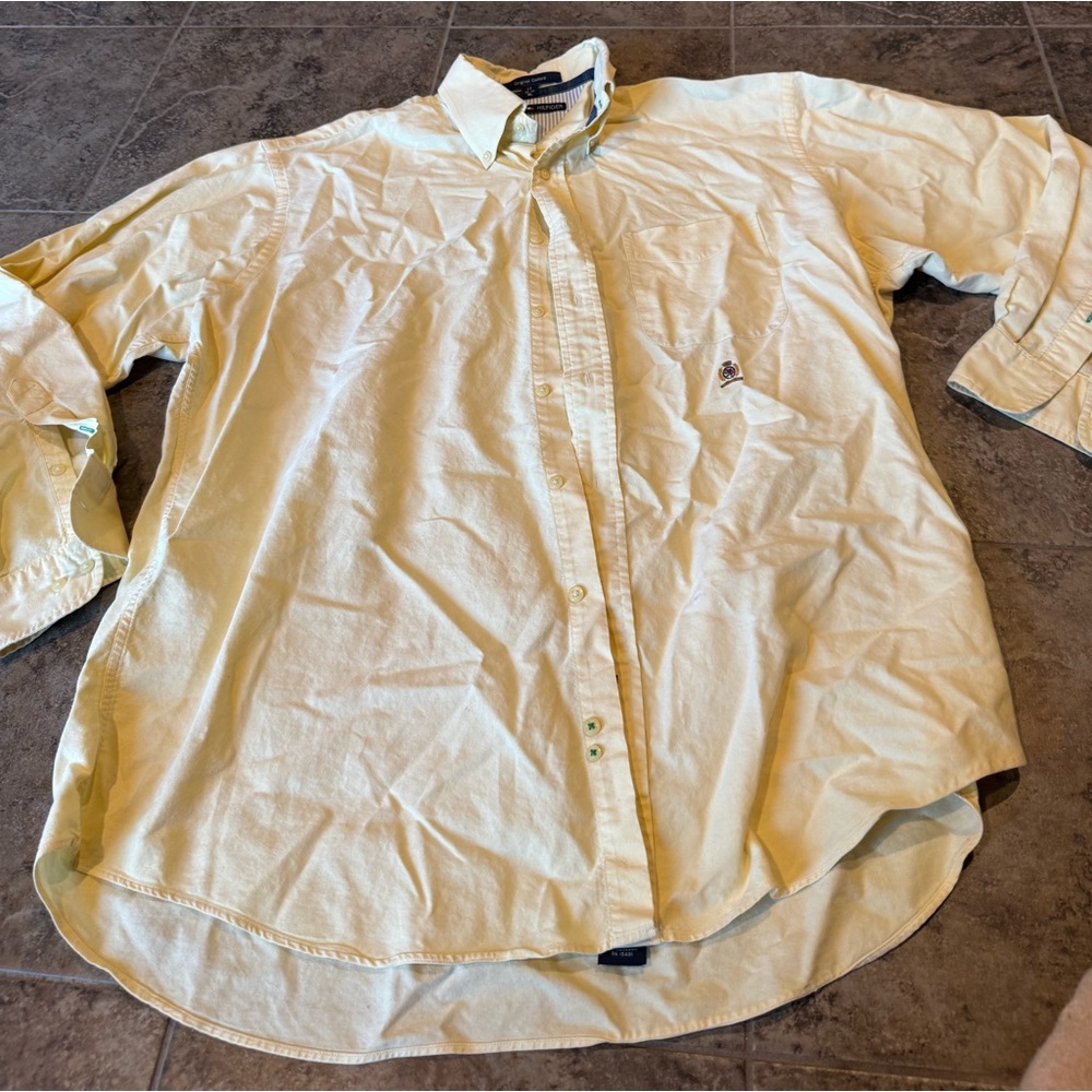 Tommy Hilfiger Original Oxford 17 34-35 XL Button Up Shirt Little Pen Marks